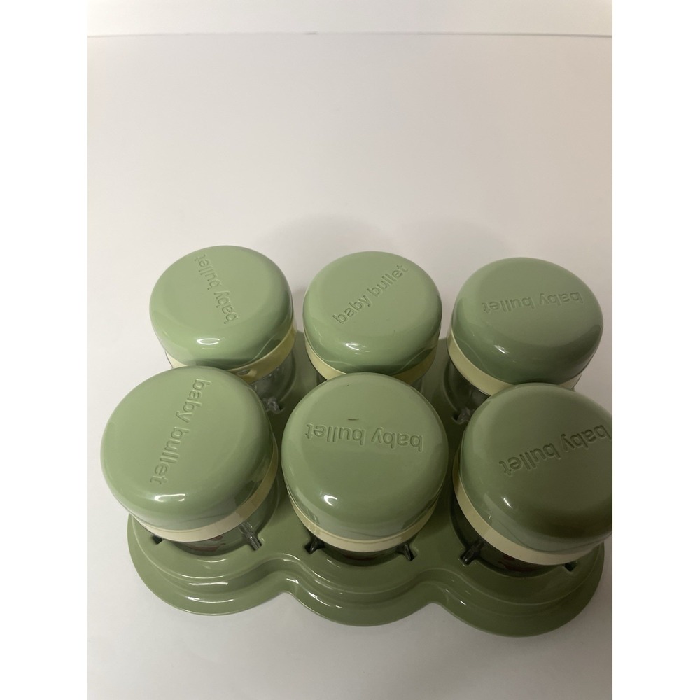 Nutribullet Baby 6 Green Storage Container Set & Stack Tray Replacement Part - Picture 2 of 3